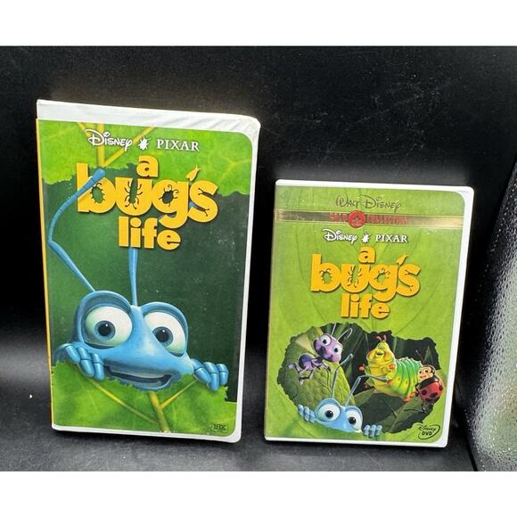 Disney Store Pixar A Bugs Life VHS & DVD Lot Gold Collection Mint Condition!